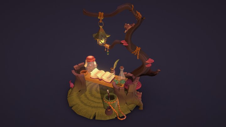 Frog Table(imitation) 3D Model