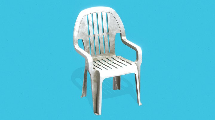 Plastic Stool 3D Model