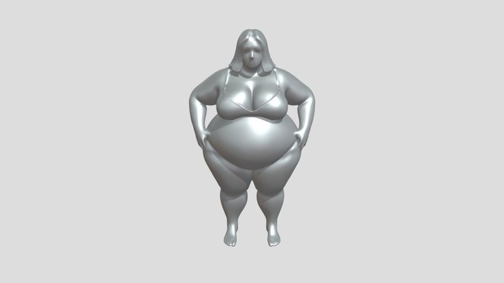 female character in swimsuit 3D Model