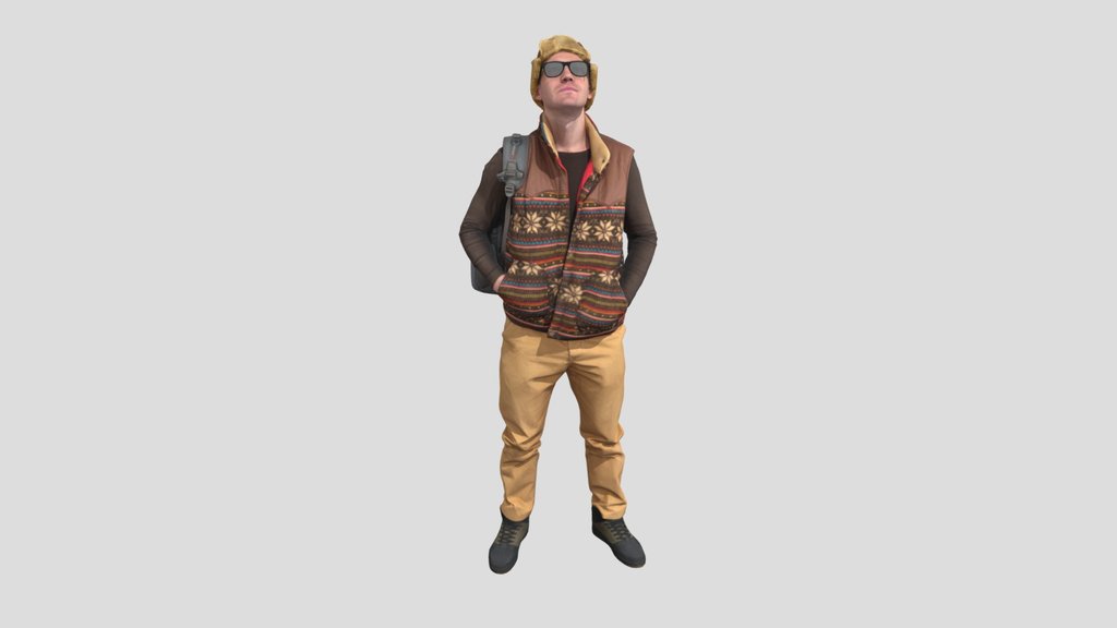 Curious Onlooker Young Man In Vest
