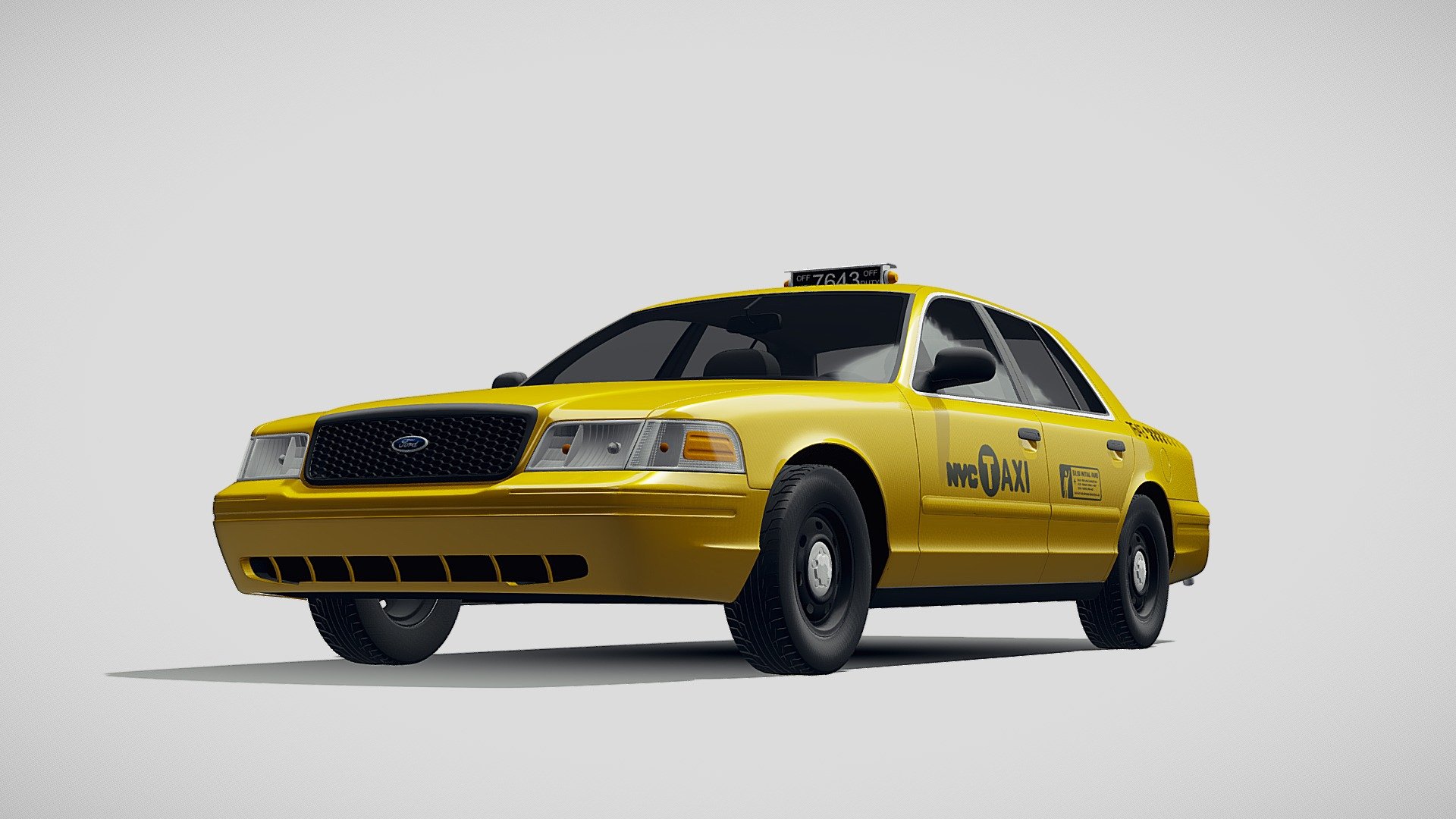 CrownVictoria New York Taxi yellow cab 1998-2001