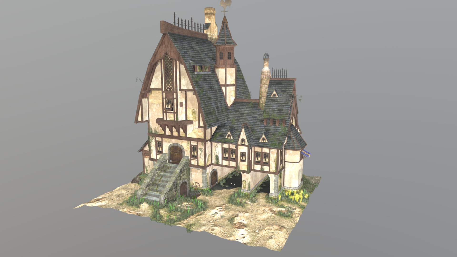 3D model 1234 - This is a 3D model of the 1234. The 3D model is about a castle on a hill.