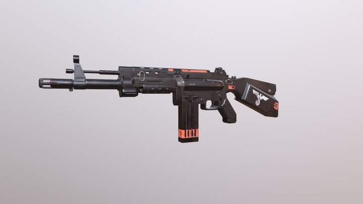 Wolfenstein Assault Rifle 1960 3D Model