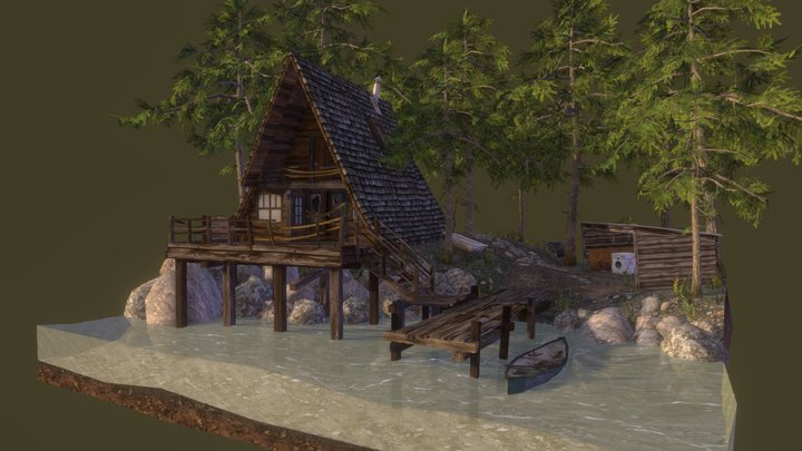 DAE Diorama - Forest Loner 3D Model