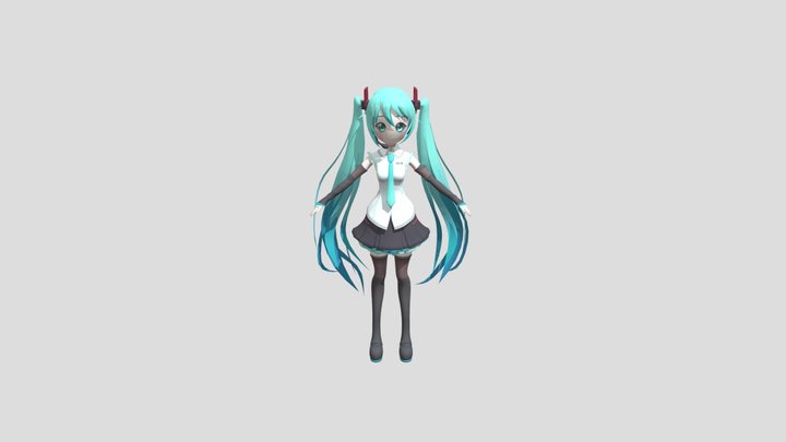 Hatsune Miku (Jashin-chan Dropkick) 3D Model