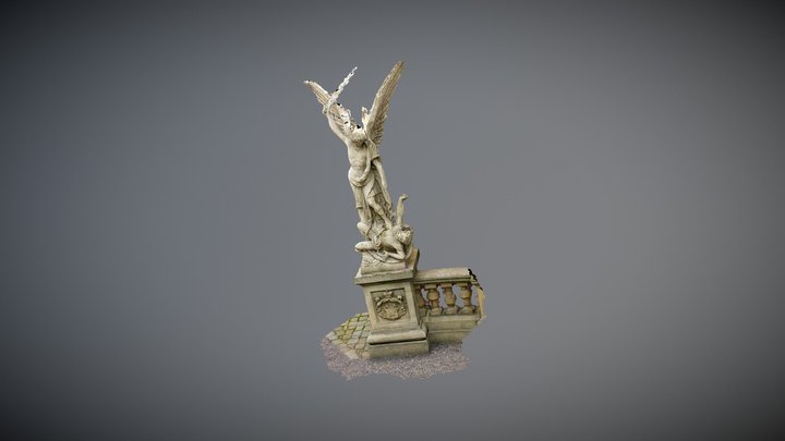 Kromeriz, castle, courtyard 3D Model