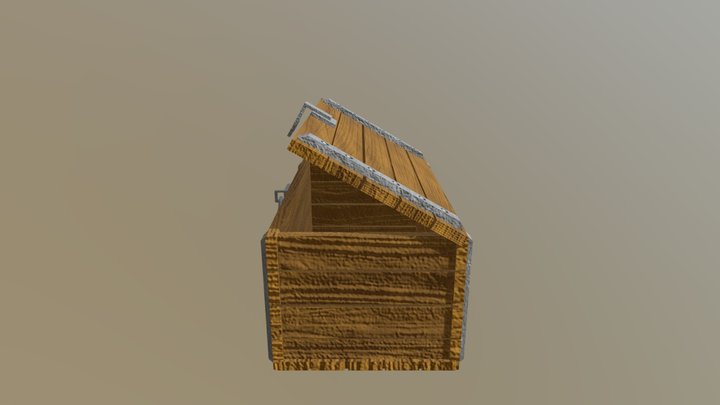 Opened Crate 3D Model