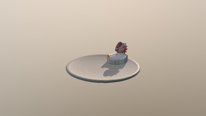 Virtual Reality Duck Plate 3D Model
