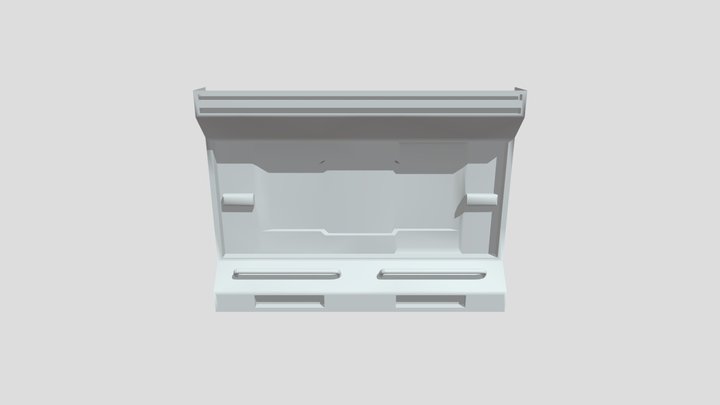 Sci-Fi Long Window-Wall 3D Model