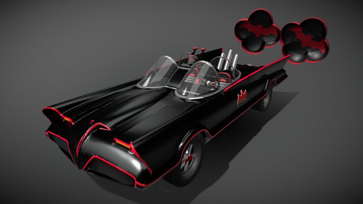 Batmobile Dash/Guns/ BatChutes with video link 3D Model