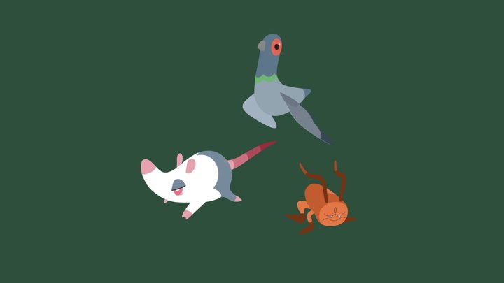 Pesky Trio 3D Model