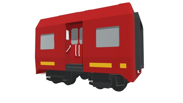 Belgrano Norte Wagon Lowpoly 3D Model