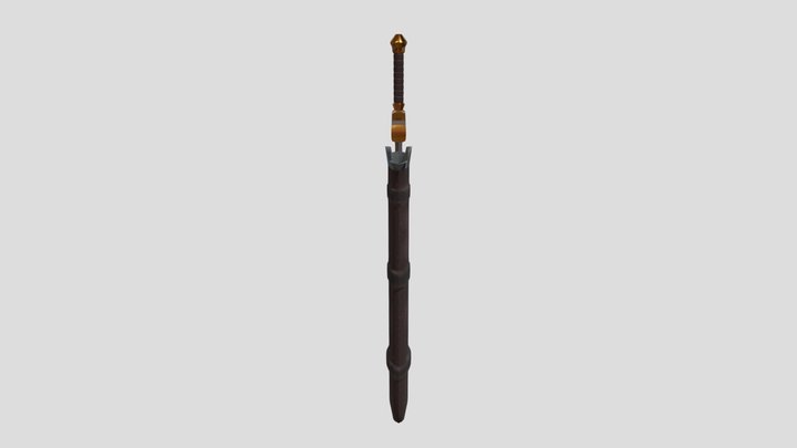 Stylized Fantasy Sword 3D Model