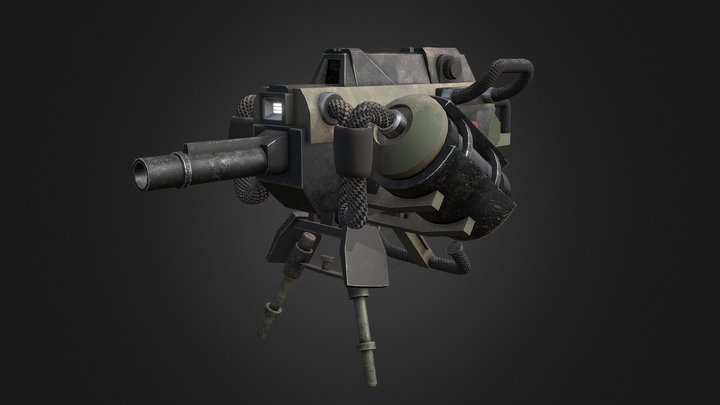 Old machinegun 3D Model