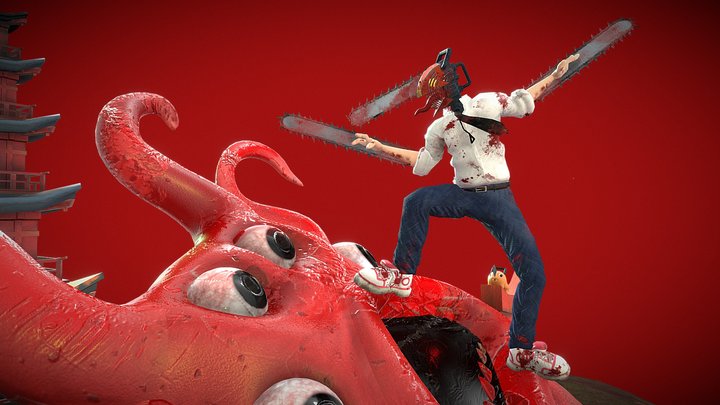 Himeno CHAINSAW MAN 3D model rigged