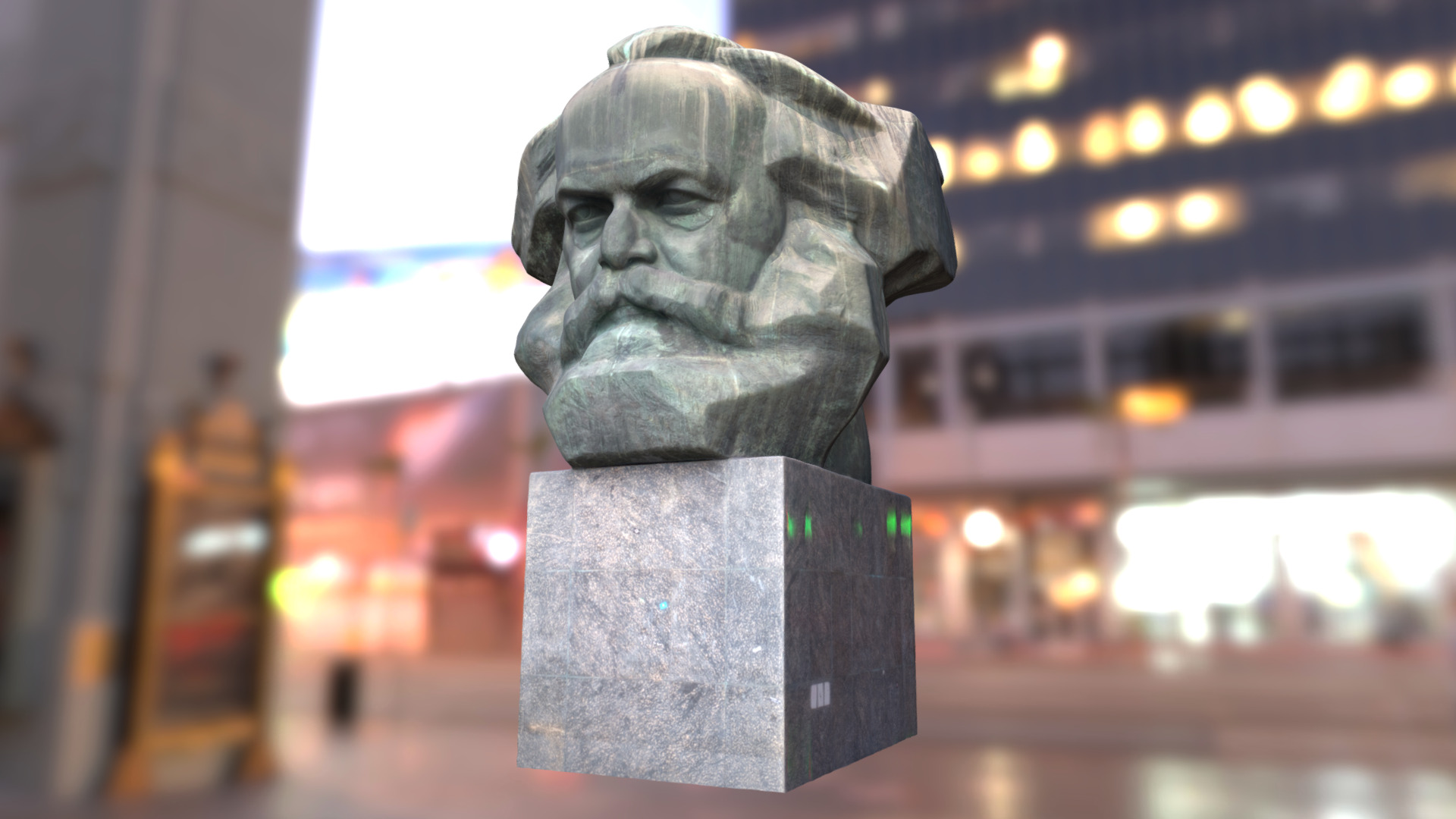 3D model Karl Marx Monument 3D - This is a 3D model of the Karl Marx Monument 3D. The 3D model is about a statue of a man.