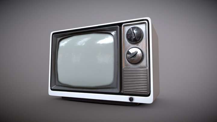Old TV of 90s - Game Asset 3D Model