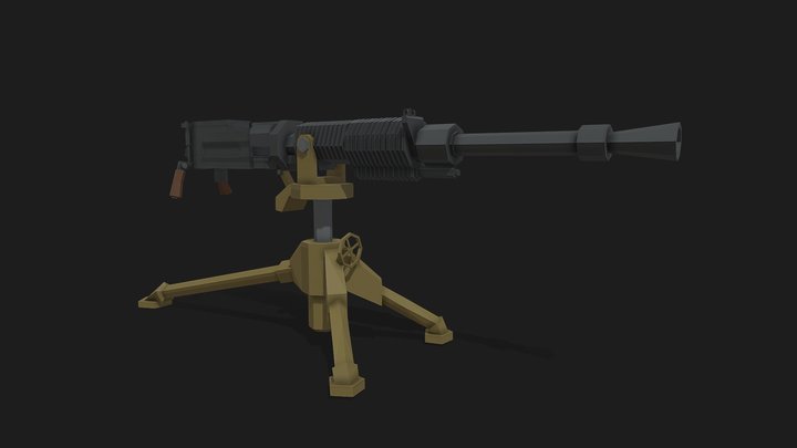 Type 92 low poly 3D Model