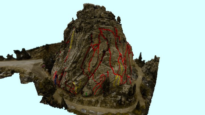 Castle Rock Crag Route Map 3D Model