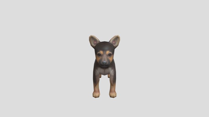DS DSi - Nintendogs - German Shepard 3D Model