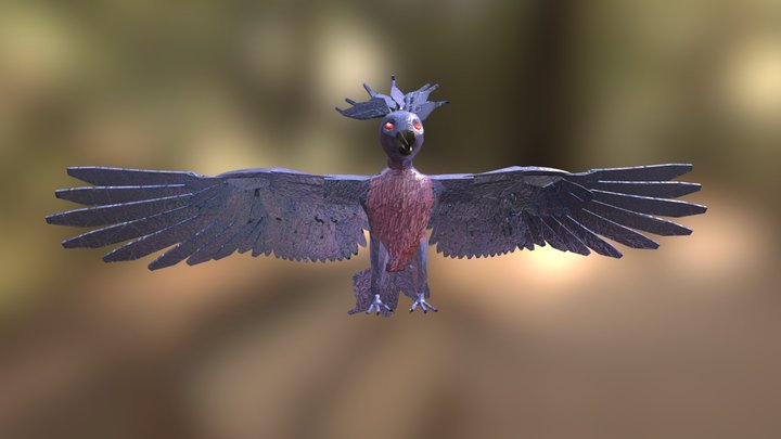 Phoenix Statue 3D Model