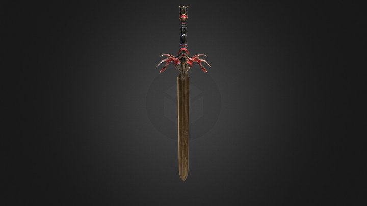 Fallen sword  3D model for Skyrim game mod 3D Model