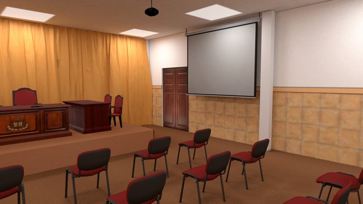 Sala Juzgado UCAM 3D Model
