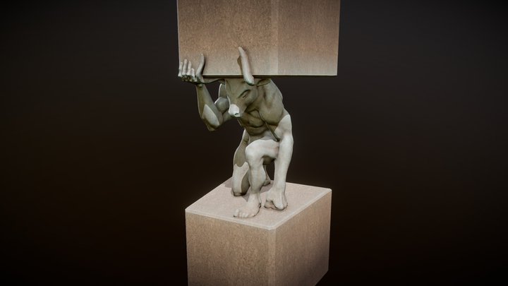 Minotaur Statue 3D Model