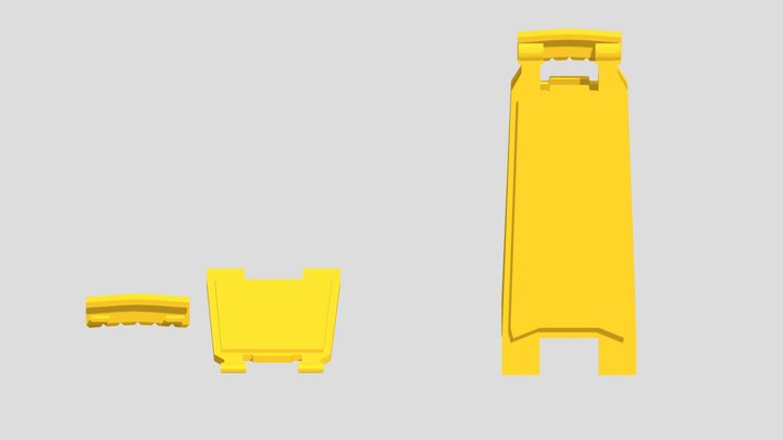 warning sign for printing and decorating 3D Model