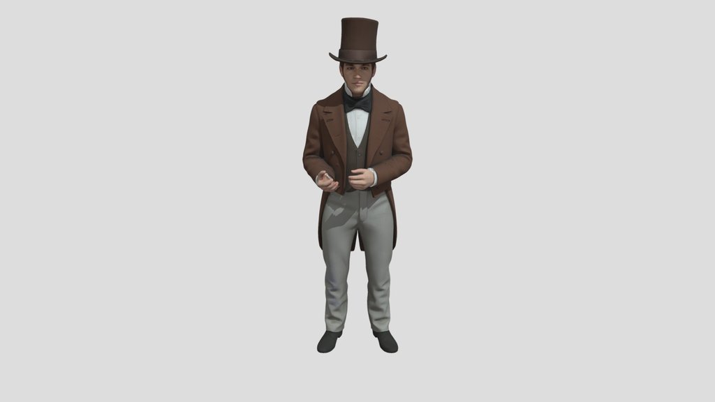 Victorian gentleman 3d model