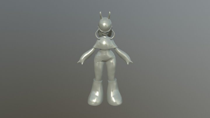 Slug Girl 3D Model