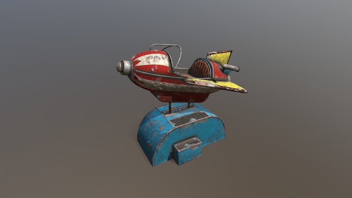 Coin Operated Rocket 3D Model