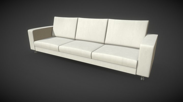 Three seats couch 3D Model
