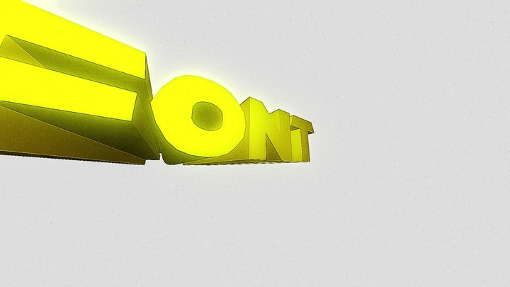 20th century fox text 3D Model