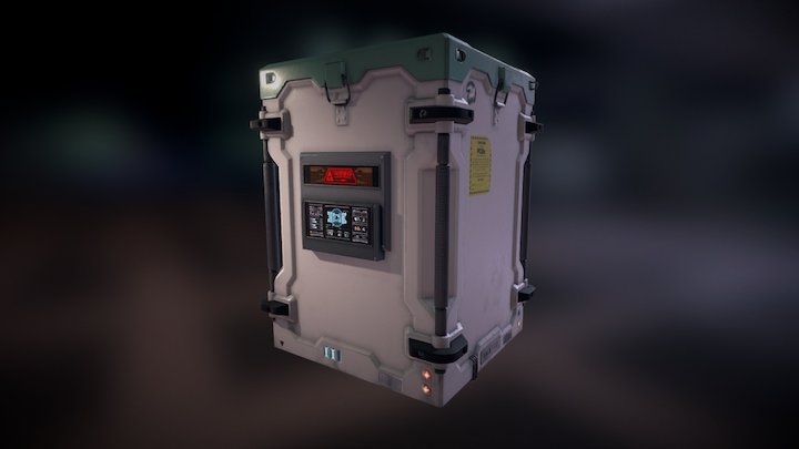 Space Ox Industries Shipping Container 3D Model