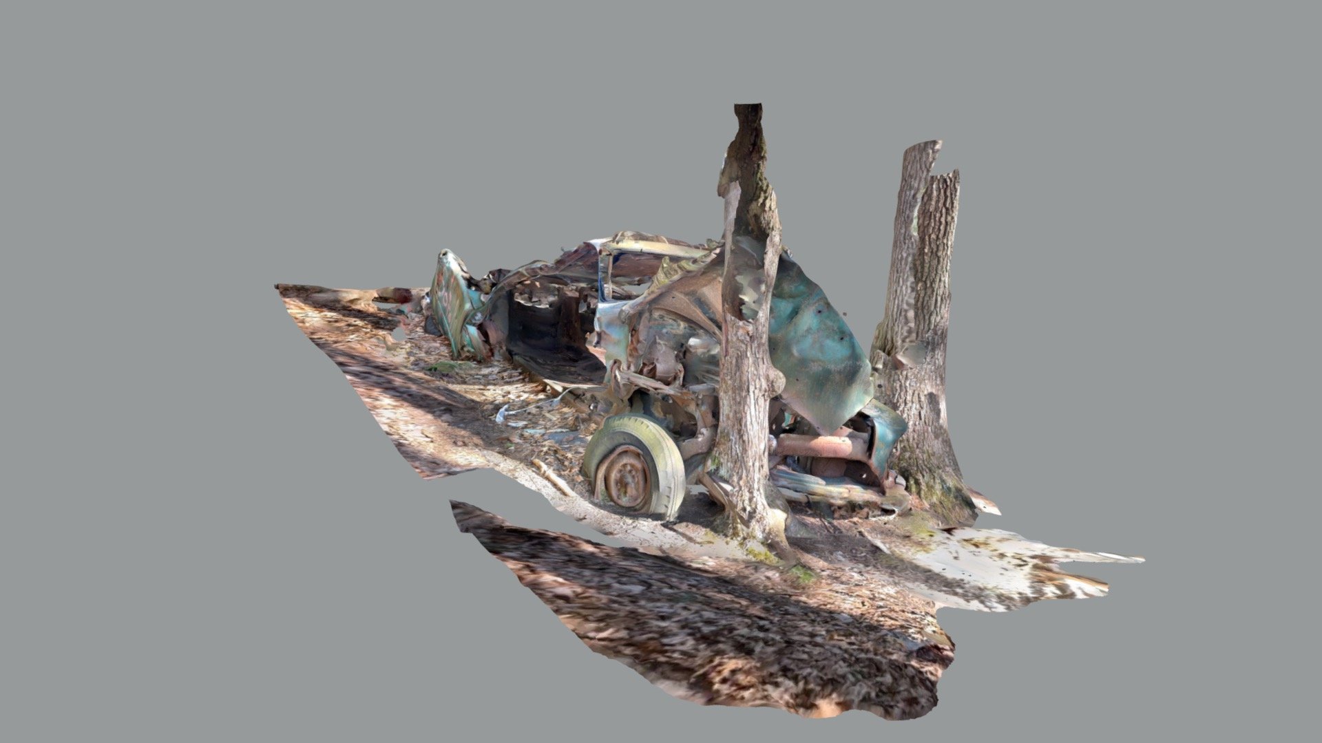 Day 6: Old Smashed Car in the Woods
