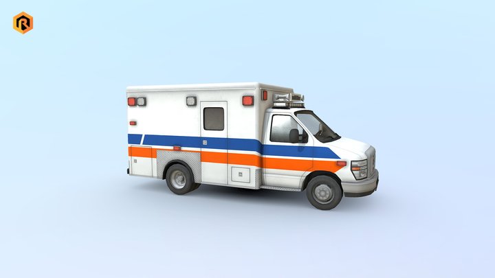 Ambulance Vehicle 3D Model