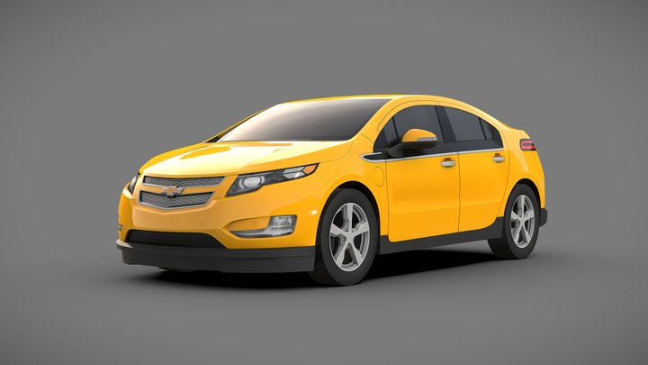 Chevrolet Volt 2010 AR/VR, LowPoly 3D Model 3D Model