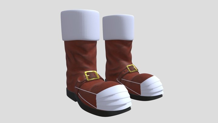 Santa's boots 3D Model
