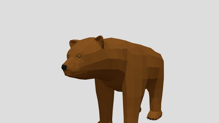 lowpoly bear 3D Model