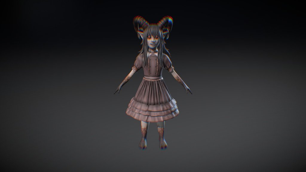 Devil little girls - 3D model by risuchan [d404f4c] - Sketchfab