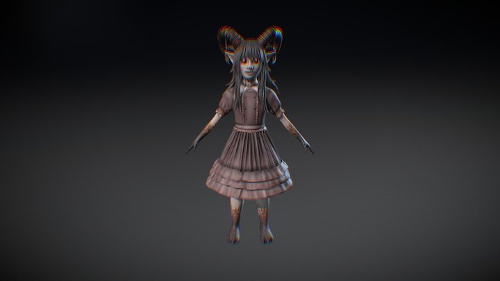 Devil little girls 3D Model
