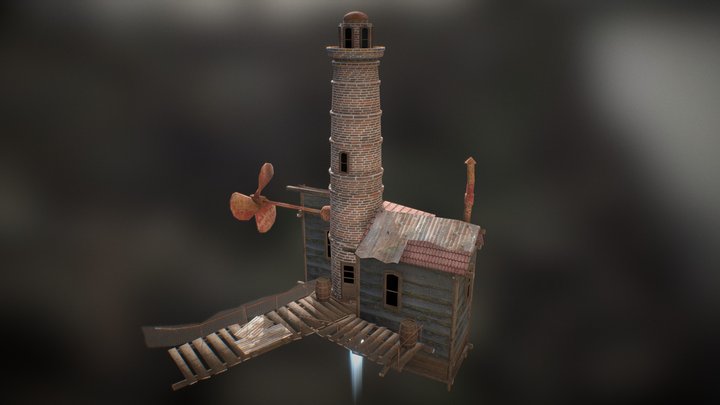 The Flying Lighthouse. 3D Model