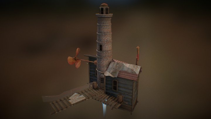 The Flying Lighthouse. 3D Model