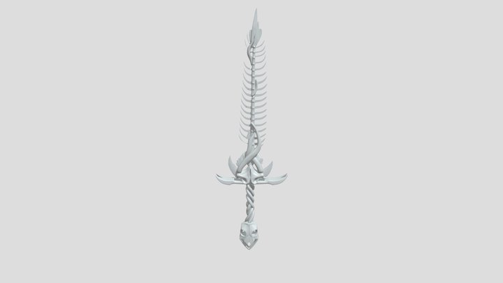 fishbone sword 3D Model