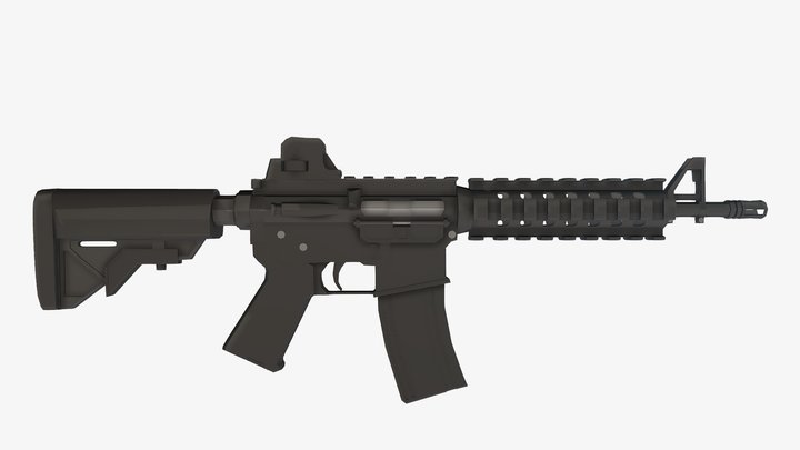 M4A1 - Low Poly 3D Model
