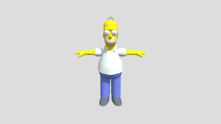 Wii - The Simpsons Game - Homer Simpson 3D Model