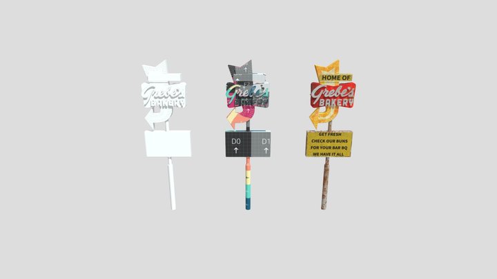 Backery_ Signs 3D Model