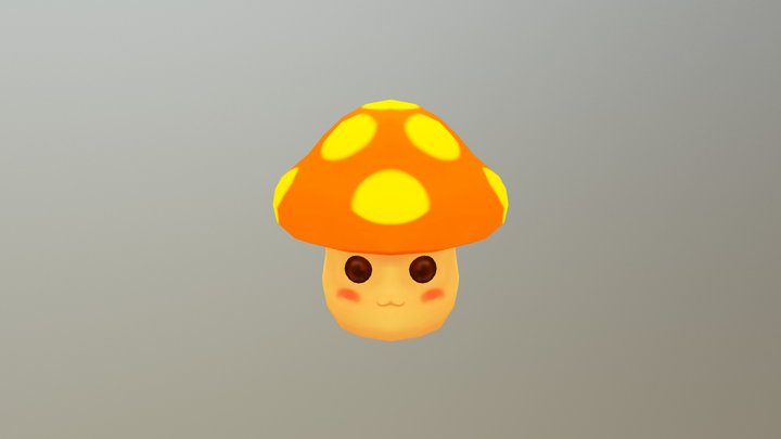 orange mushroom 菇菇寶貝 3D Model