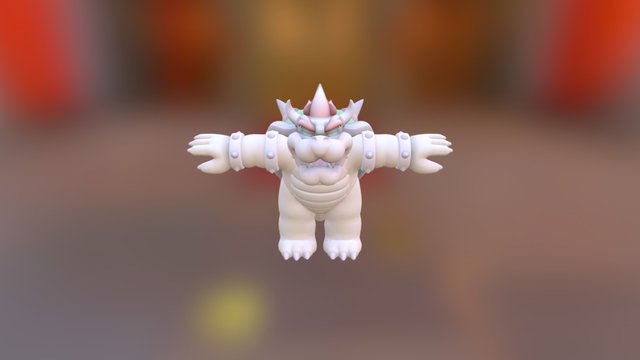 Wii U - Super Mario 3D World - Bowser 3D Model